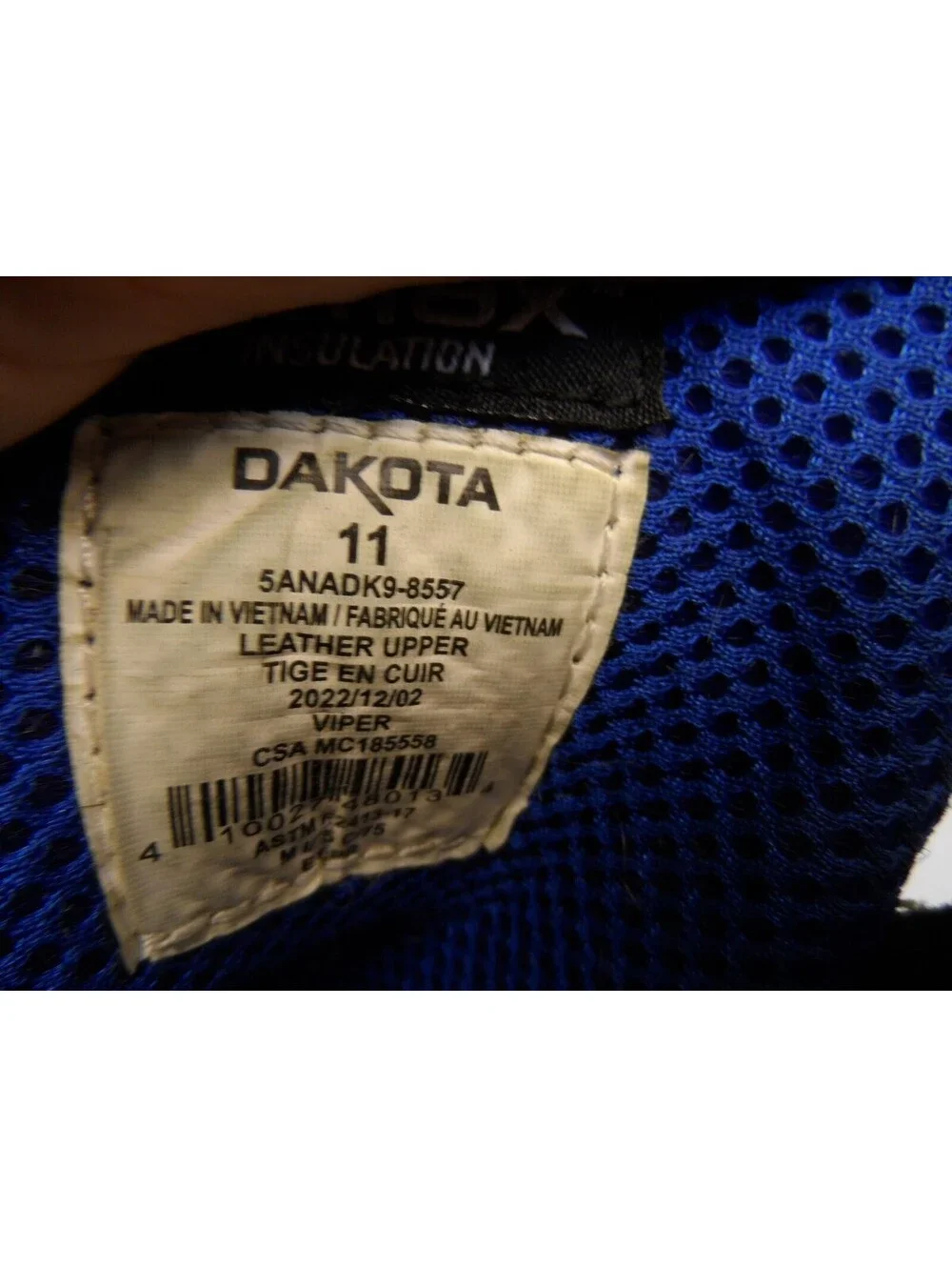DAKOTA Men's 8” 557 STCP HD3 Vibram Work Boots Black Size 11M
